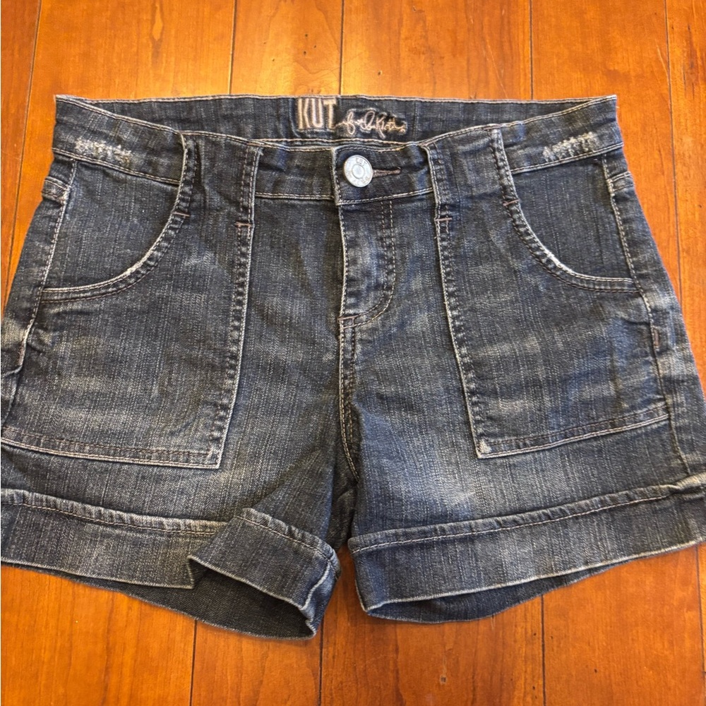 Kut from the Kloth Dark Wash Denim Jean Shorts